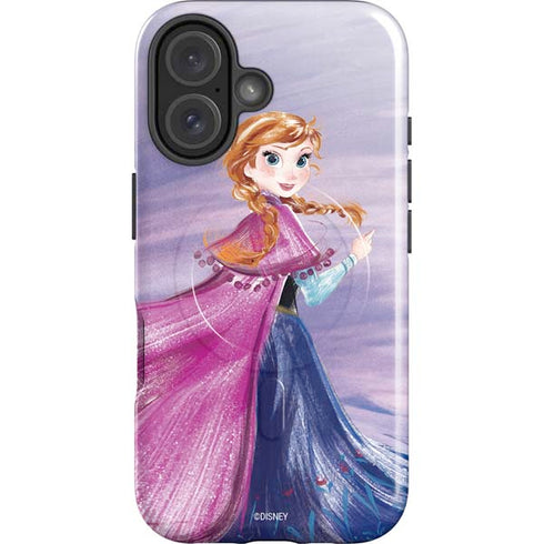 Disney Frozen Anna Sketch Art iPhone 16 Plus Magsafe Impact Case